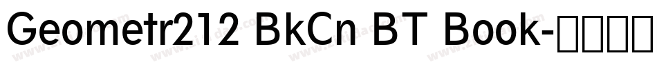 Geometr212 BkCn BT Book字体转换